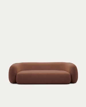 Martina 3-seater sofa in terracota bouclé 246 cm