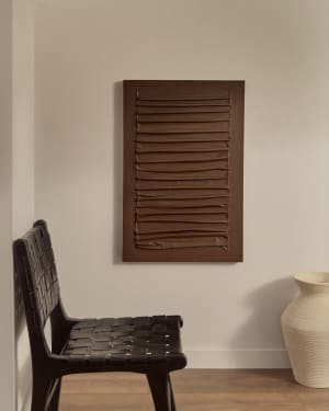 Leinwand Thud mit braunen Reliefs 90 x 60 cm