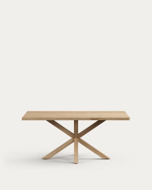 Τραπέζι Argo από λευκασμένο καπλαμά δρυός και ατσάλινα πόδια 180 x 100εκ