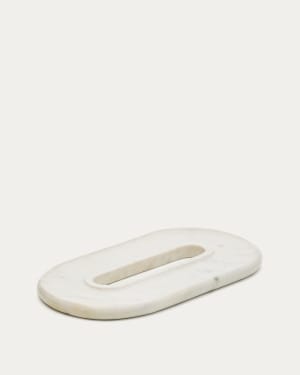 Morel white marble serving tray