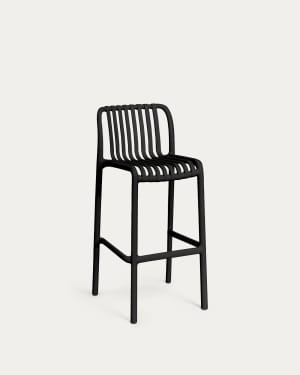 Isabellini stackable outdoor stool in black 75 cm