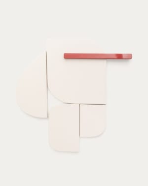 Danei white and red wall panel, 65 x 60 cm