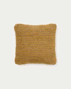 Sayen mustard jute cushion cover 50 x 50 cm