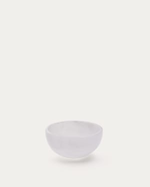 Eval white alabaster bowl