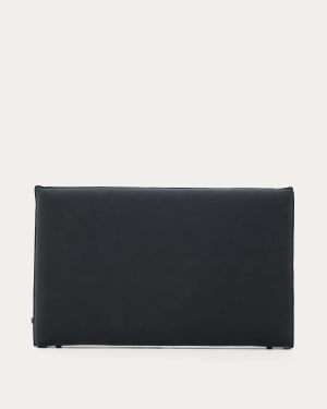 Anthracite grey linen and cotton Jaira headboard with removable cover for a 180 cm FSC Mix Credit bed