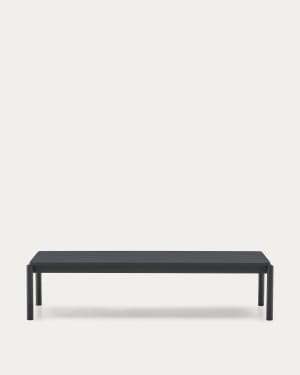Sorells coffee table in grey aluminum 63 x 144,6 cm