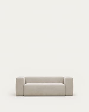 Blok 2-seater sofa beige chenille 210 cm