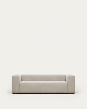 Blok 3-seater sofa beige chenille 240 cm