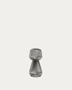 Reiba green metal solar table lamp