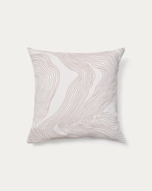 Ondara cushion cover with beige graphic detail 50 x 50cm