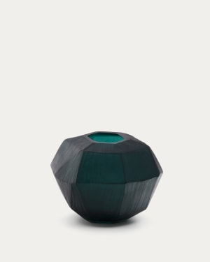 Geonix green glass vase 22cm