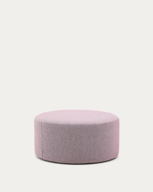 Kaeli purple footrest with removable cover Ø90cm