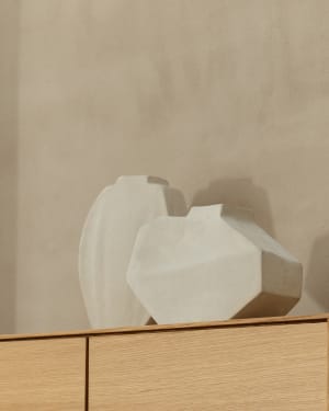 Lahara grey papier-mâché vase 21cm