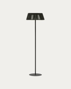 Lampadaire solaire d’extérieur Aldet en corde verte Ø 46 cm