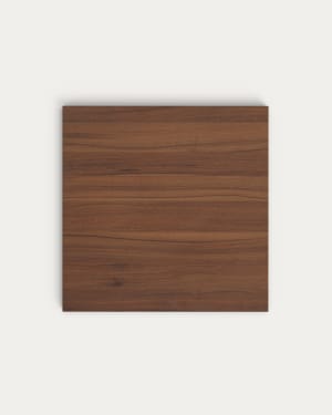 Tiaret table top in melamine with a walnut finish, 70 x 70 cm
