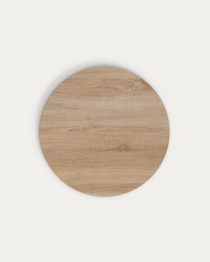 Tiaret round table top in melamine with a natural finish, Ø 70 cm