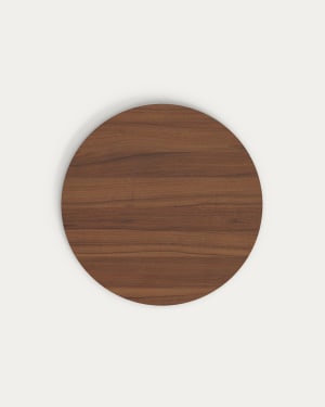 Tiaret round table top in melamine with a walnut finish, Ø 70 cm