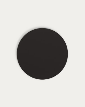 Tiaret round outdoor table top in black, Ø 68 cm