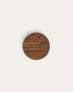 Ripiano per tavolo tondo Saura in legno di acacia, finitura in noce Ø43 cm FSC 100%