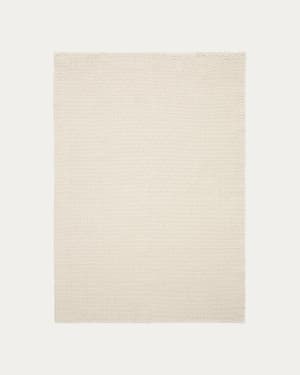 Χαλί Mascarell βαμβάκι και πολυεστέρα λευκό 160x230 εκ.