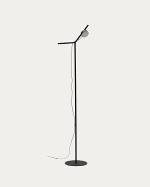 Orey black metal floor lamp with multi-position spotlight UK