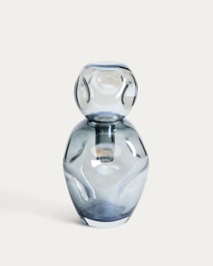 Olivet grey glass vase 32.5 cm