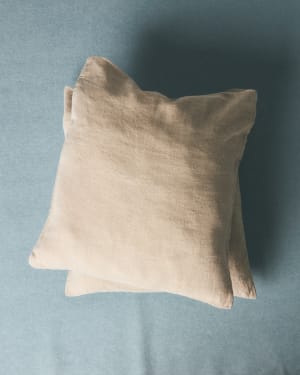 Σετ 2 καλύμματα μαξιλαριών Tandi 100% λινό μπεζ 50 x 50 εκ.
