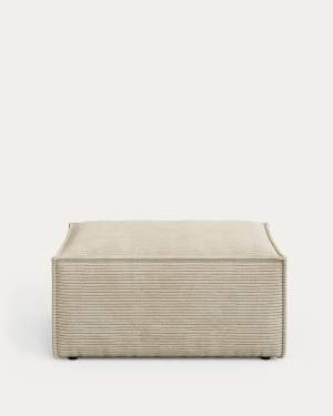 Podnóżek Blok z grubego sztruksu ecru z obróbką ognioodporną 90 x 74 cm FSC Mix Credit FR