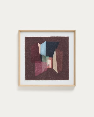 Veluni multicoloured recycled paper picture 60 x 60cm
