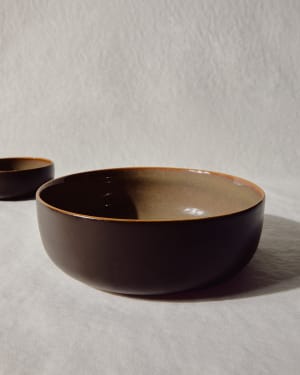 Large brown ceramic Uilo bowl