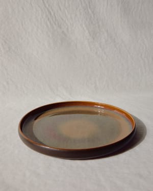 Brown ceramic Uilo flat plate