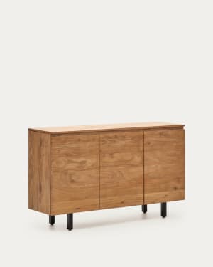 Uxue 3-door sideboard in solid acacia wood with bleached finish 150 x 88cm
