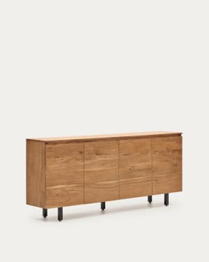Uxue 4-door sideboard in solid acacia wood with bleached finish 200 x 88cm