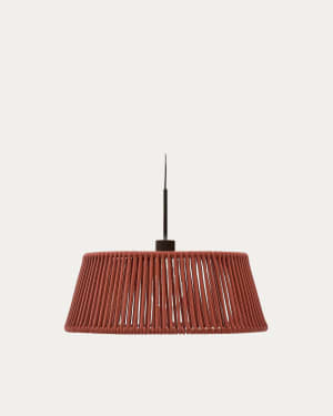 Aldet ceiling lamp shade in terracotta rope cord Ø46cm