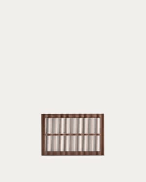 Tête de lit Beyla en bois de frêne avec finition ton noyer pour lit de 90 cm FSC 100 %