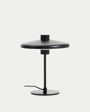 Nuvira table lamp in black satin metal
