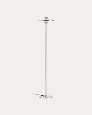 Nuvira floor lamp in light grey brushed metal