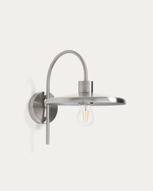 Nuvira wall light in light grey brushed metal