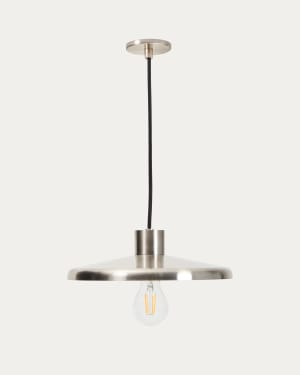 Nuvira ceiling lamp in light grey brushed metal