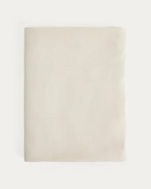 Nappe Aldine en coton et lin couleur gris pierre 170 x 250 cm