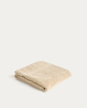 Olvira 100% cotton beige jacquard hand towel 50 x 90cm