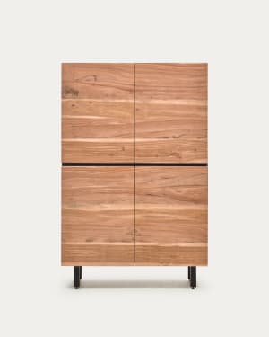 Uxue solid acacia wood sideboard in a natural finish, 100 x 155 cm