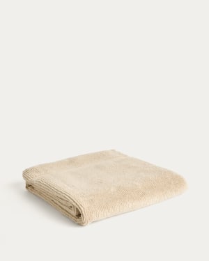 Olvira 100% cotton beige jacquard bath towel 70 x 140cm
