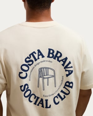 T-shirt unisexe I Love Costa Brava x Kave Home, 100 % coton, couleur écru, taille S