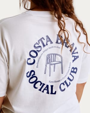 Unisex-T-Shirt I Love Costa Brava x Kave Home aus 100 % Baumwolle, Farbe Weiß, Größe M
