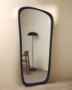 Alura black teak wood mirror 94.5 x 192cm FSC 100%