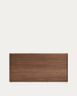 Cabeceira Norlen de chapa de nogueira com acabamento escuro para cama de 180 x 200 cm FSC 100%