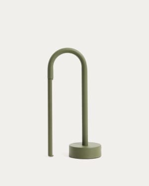 Candeeiro de mesa portátil Bow de alumínio verde