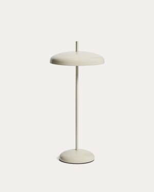 Lampe de table portable Porte en aluminium gris clair