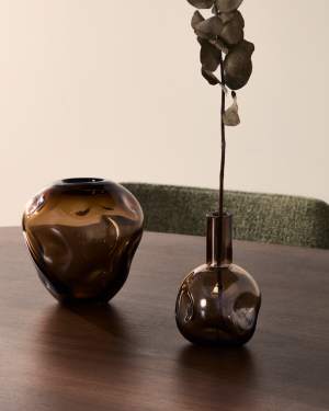 Olivet brown glass vase 30 cm